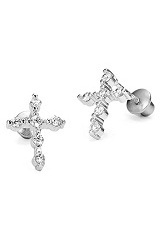 remarkable tiny silver cross earrings for babies, toddlers and kids